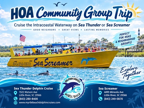 HOA community group trip - Myrtle Beach Dolphin Cruises HOA community group trip